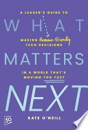 Cover of What Matters Next